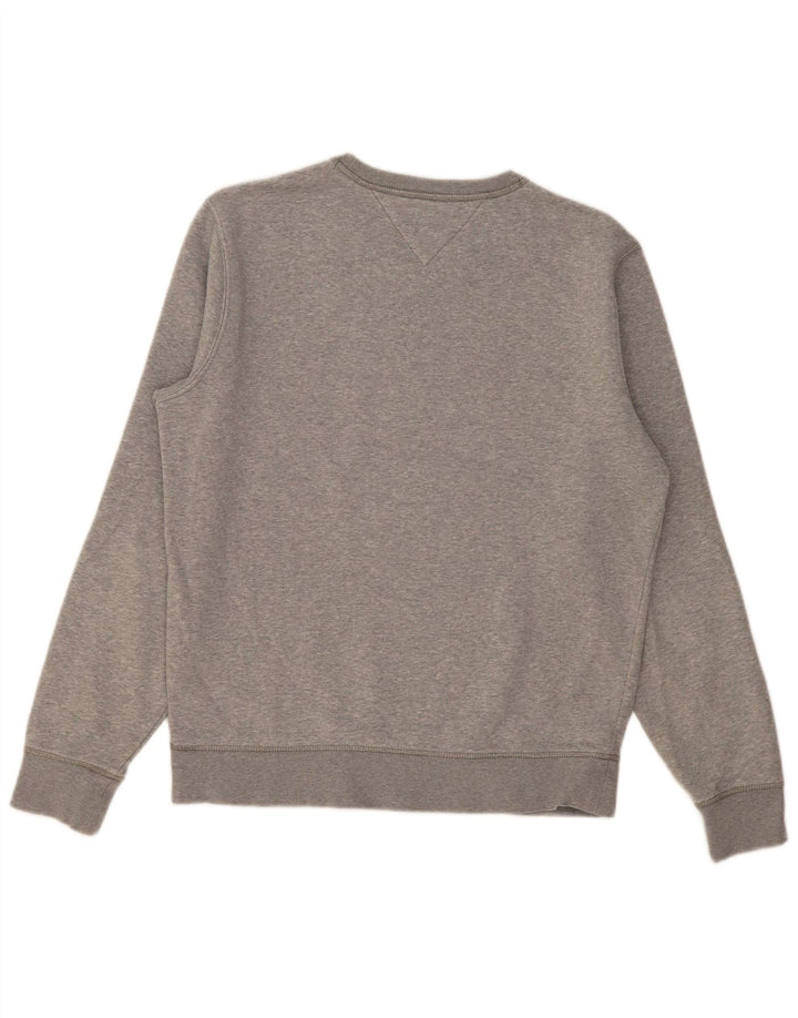 Tommy Hilfiger Herren-Sweatshirt mit Grafik, groß, graue Baumwolle