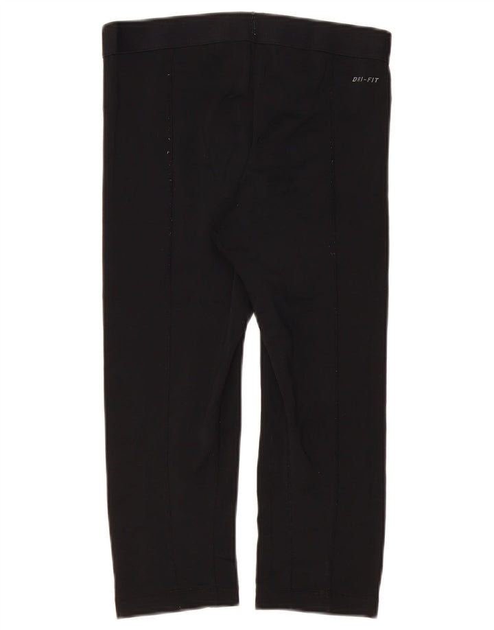 Nike Damen Dri Fit Trainingshose UK 12 Medium Schwarz Polyester