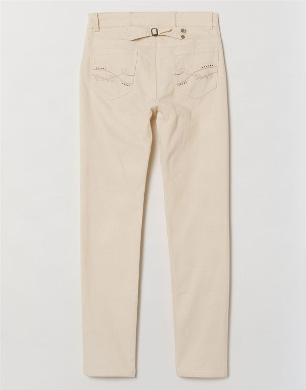 Dkny Skinny-Freizeithose für Mädchen, 13–14 Jahre, W28, L30, gebrochenes Weiß, klassisch
