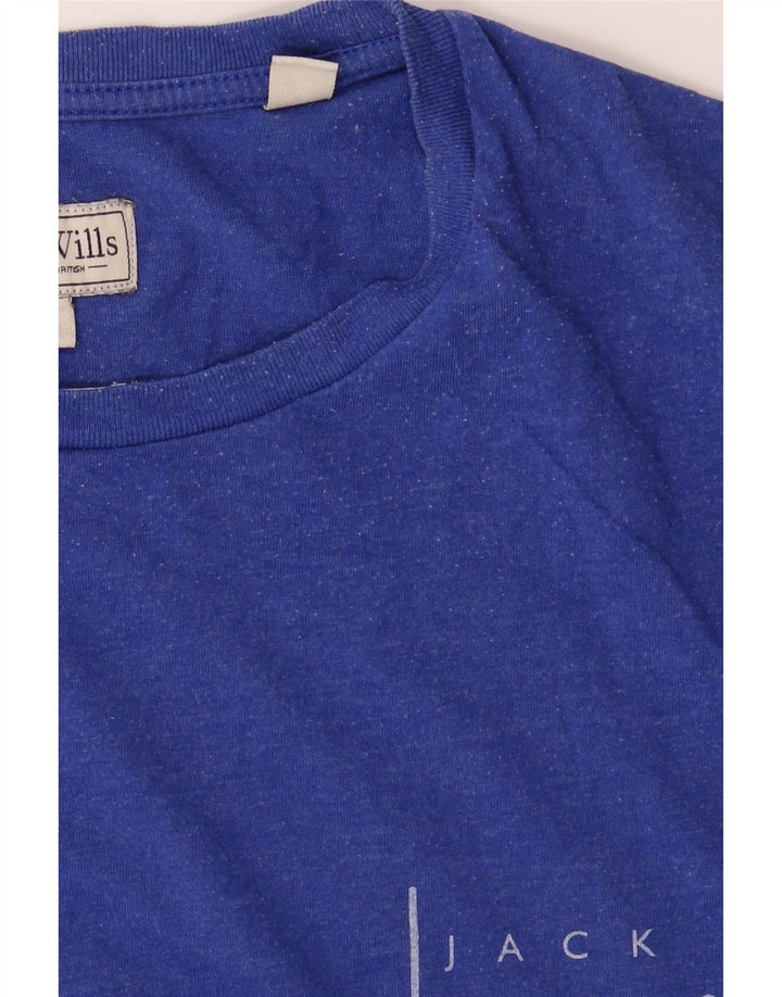 Jack Wills Herren-T-Shirt aus mittelblauer Baumwolle