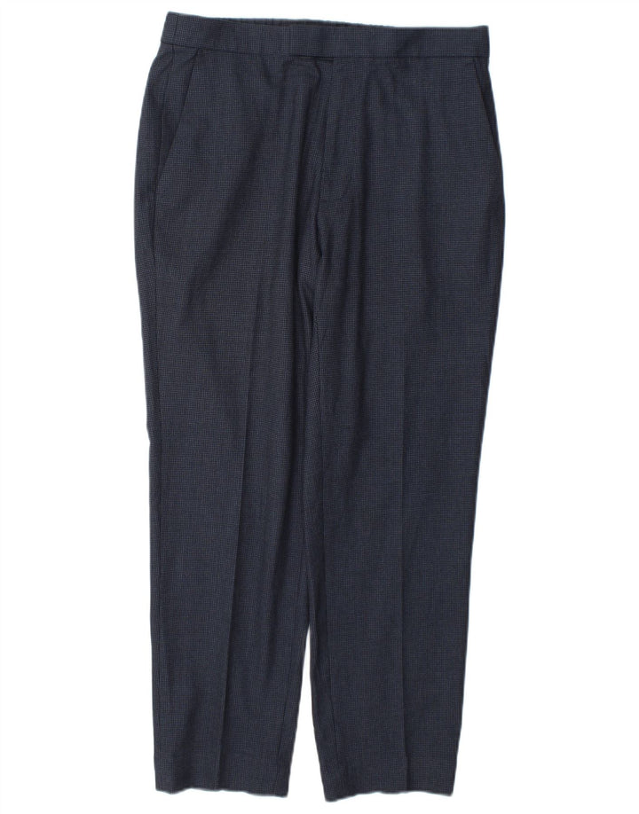 Marks & Spencer Herren-Anzughose, schmal zulaufend, W32 L29, Marineblau kariert