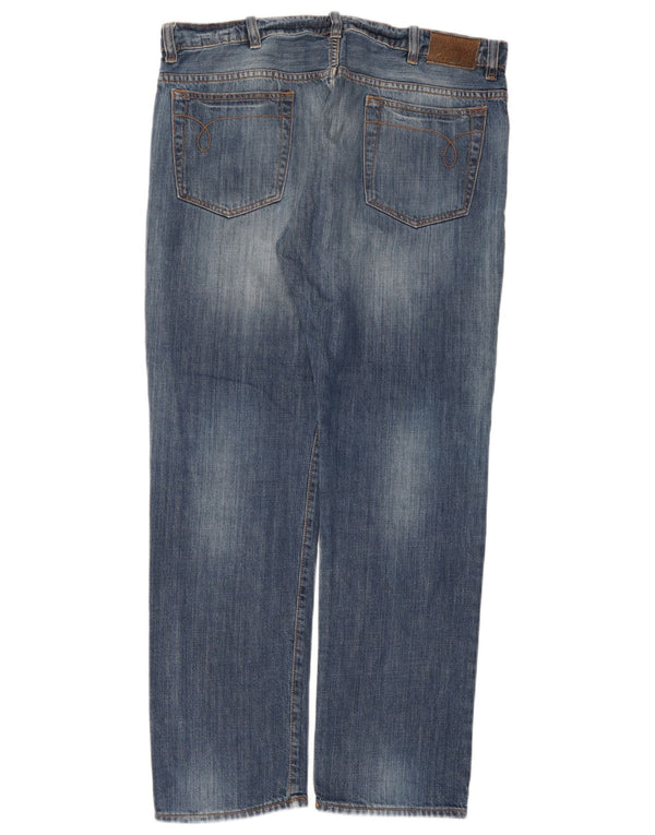 Calvin Klein Herren Straight Jeans W38 L34 Blaue Baumwolle