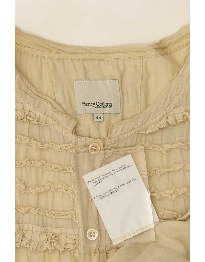Ärmelloses Tunika-Oberteil für Damen von Henry Cottons IT 44 Mittelbeige Baumwolle