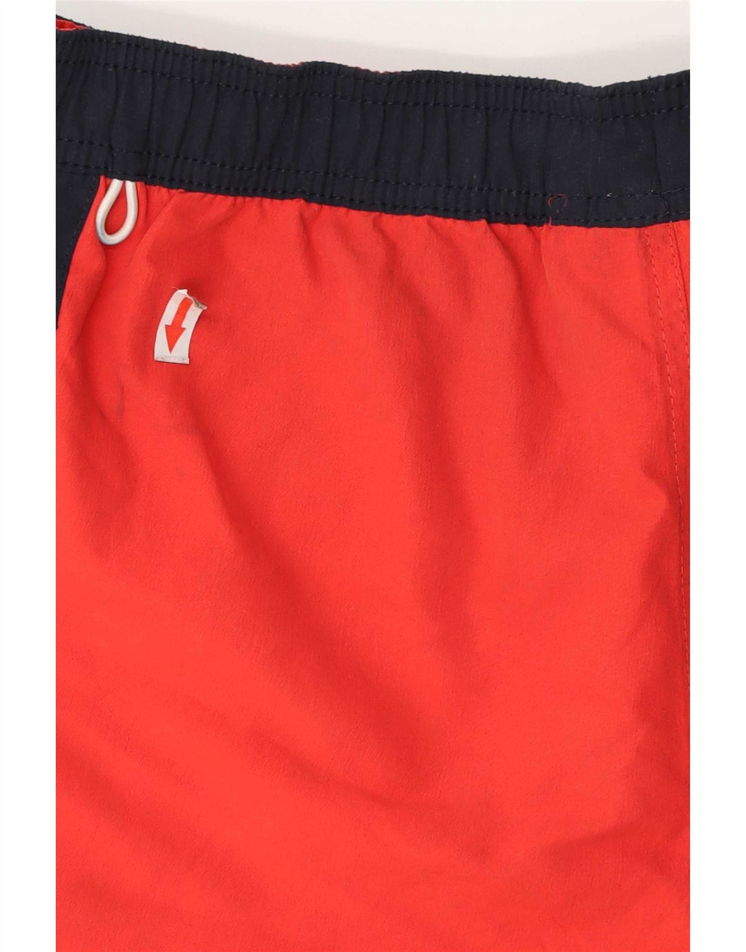 Jack & Jones Herren-Badeshorts mit Grafik, Mittelrotes Farbblock-Polyester