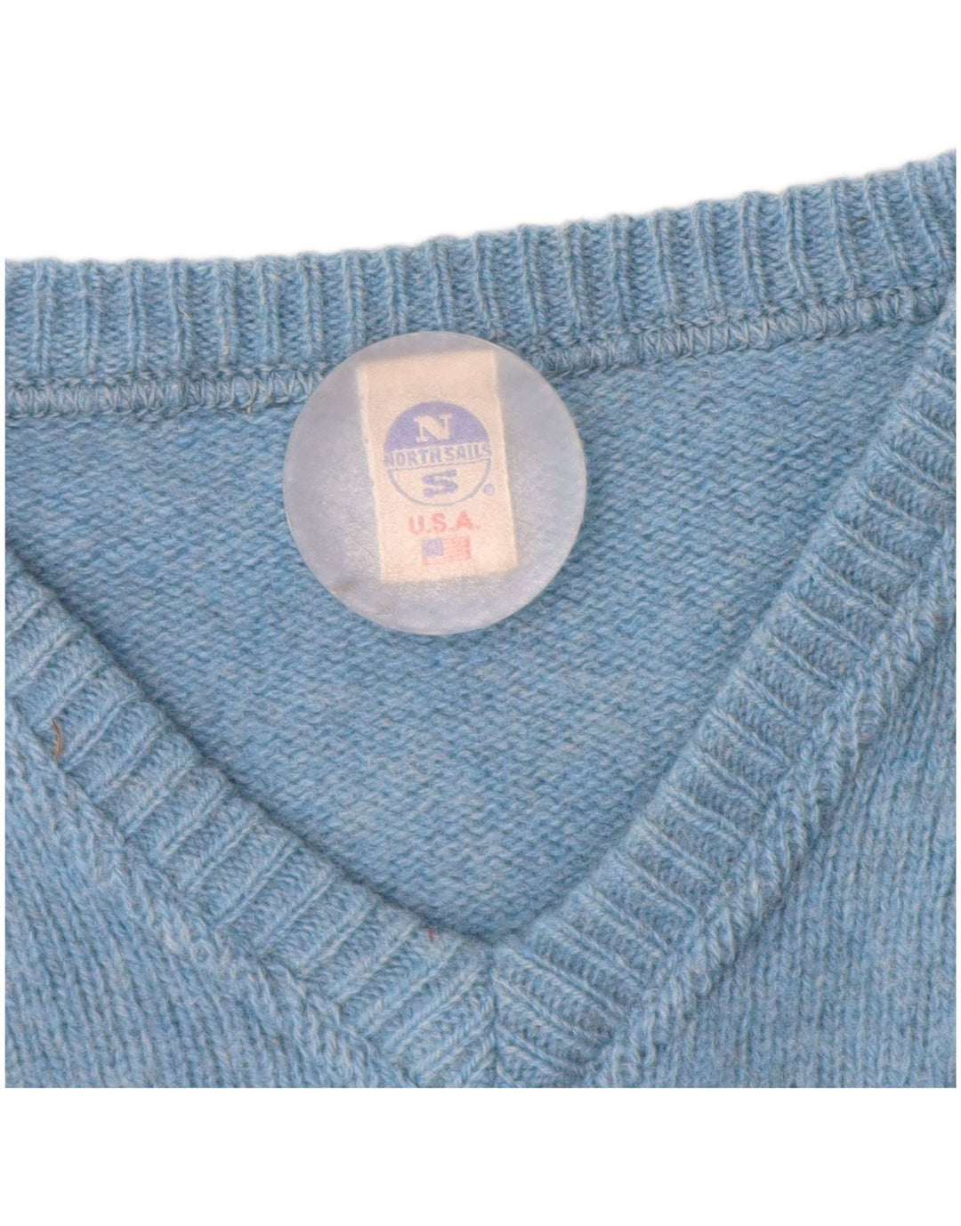North Sails Herren-Pullover mit V-Ausschnitt, XL, blaue Wolle