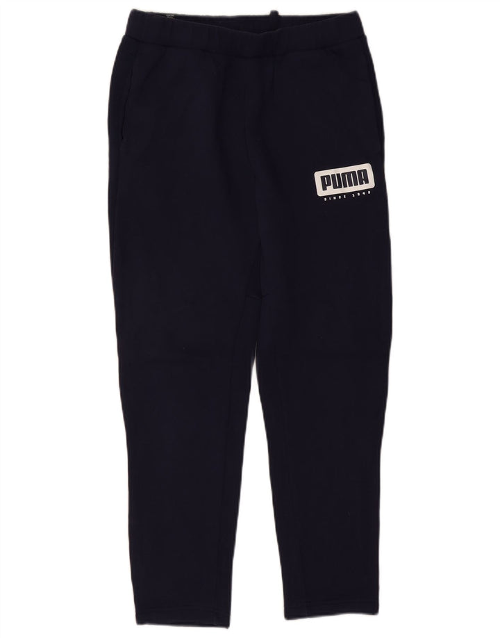 Puma Herren-Trainingshose mit Grafik, Größe S, Marineblau