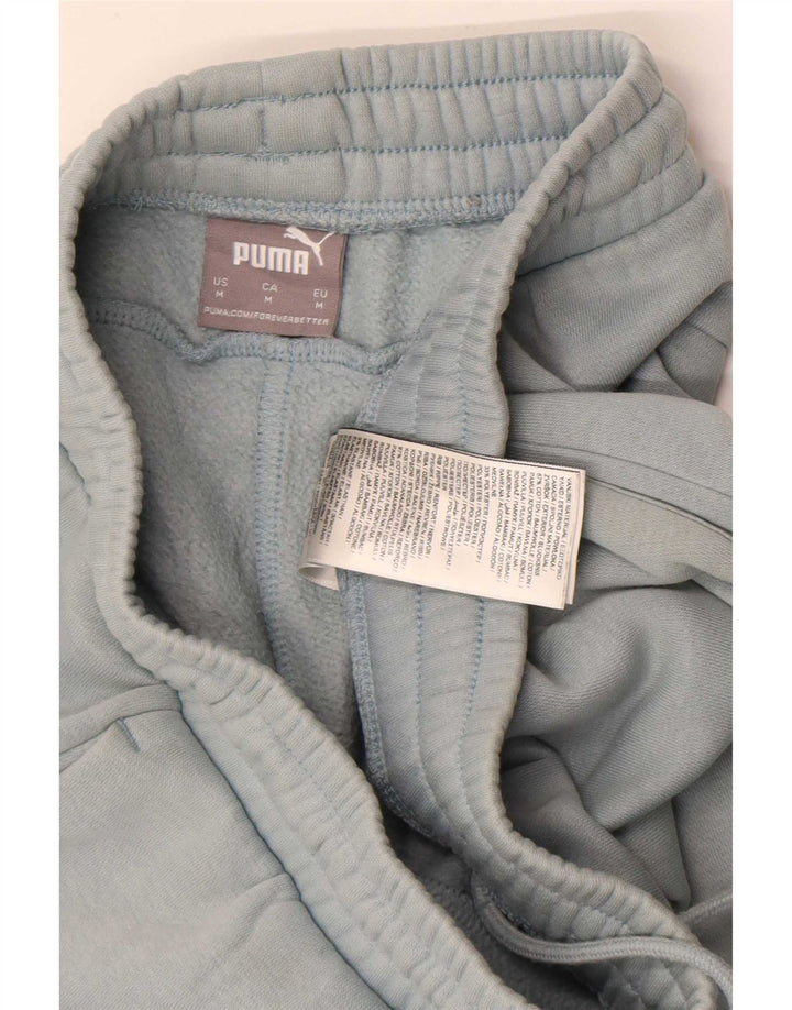 Puma Damen Trainingshose Jogger UK 14 Mittelblaue Baumwolle