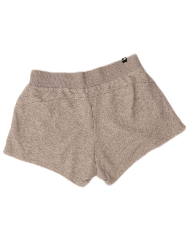 Puma Damen Sportshorts UK 14 Mittelgraue Baumwolle