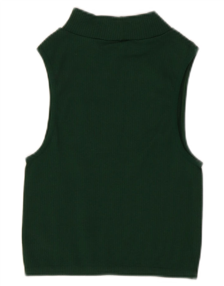 Zara Damen Crop Vest Top UK 4 XS Grün