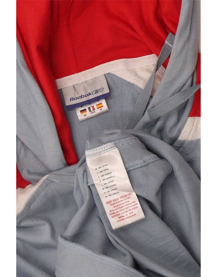Reebok Herren-Kapuzenpullover mit Reißverschluss, klein, blau, Colourblock-Baumwolle