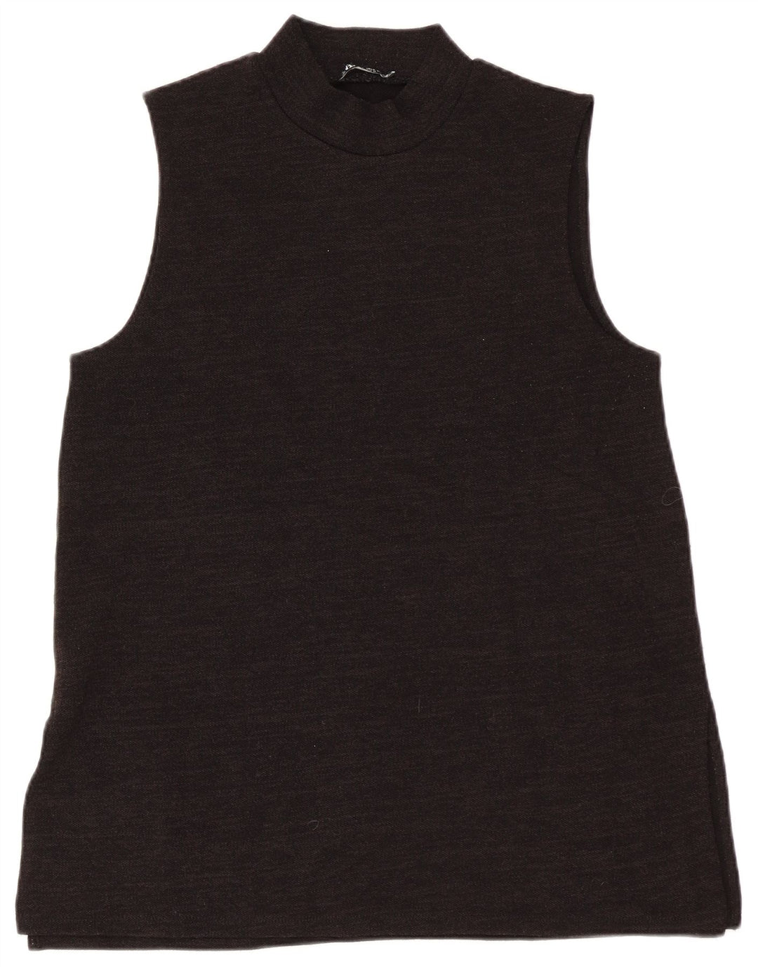 Zara Damen Weste Top UK 14 Large Schwarz meliert