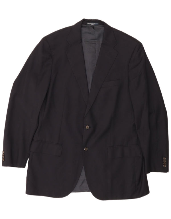 POLO RALPH LAUREN Herren 2-Knopf-Blazerjacke UK 44 2XL Marineblaue Wolle
