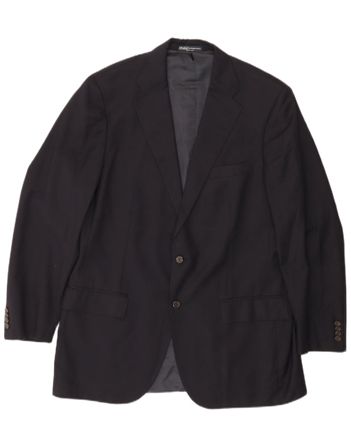 POLO RALPH LAUREN Herren 2-Knopf-Blazerjacke UK 44 2XL Marineblaue Wolle