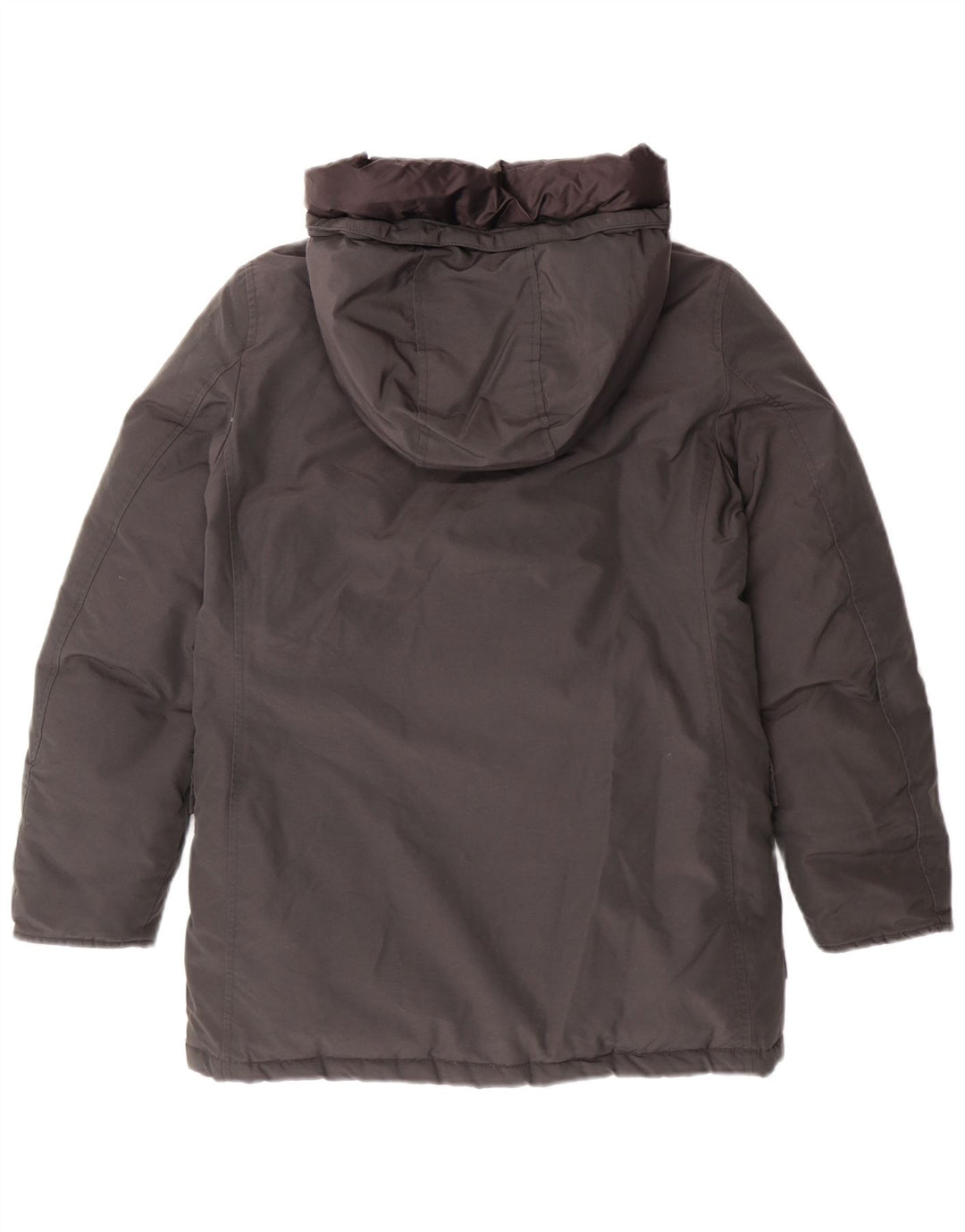 WOOLRICH Wattierter Jungenmantel mit Kapuze, 9–10 Jahre, schwarze Baumwolle