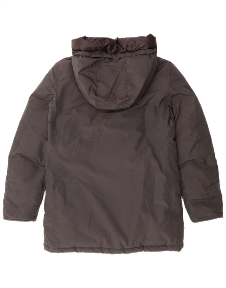 WOOLRICH Wattierter Jungenmantel mit Kapuze, 9–10 Jahre, schwarze Baumwolle