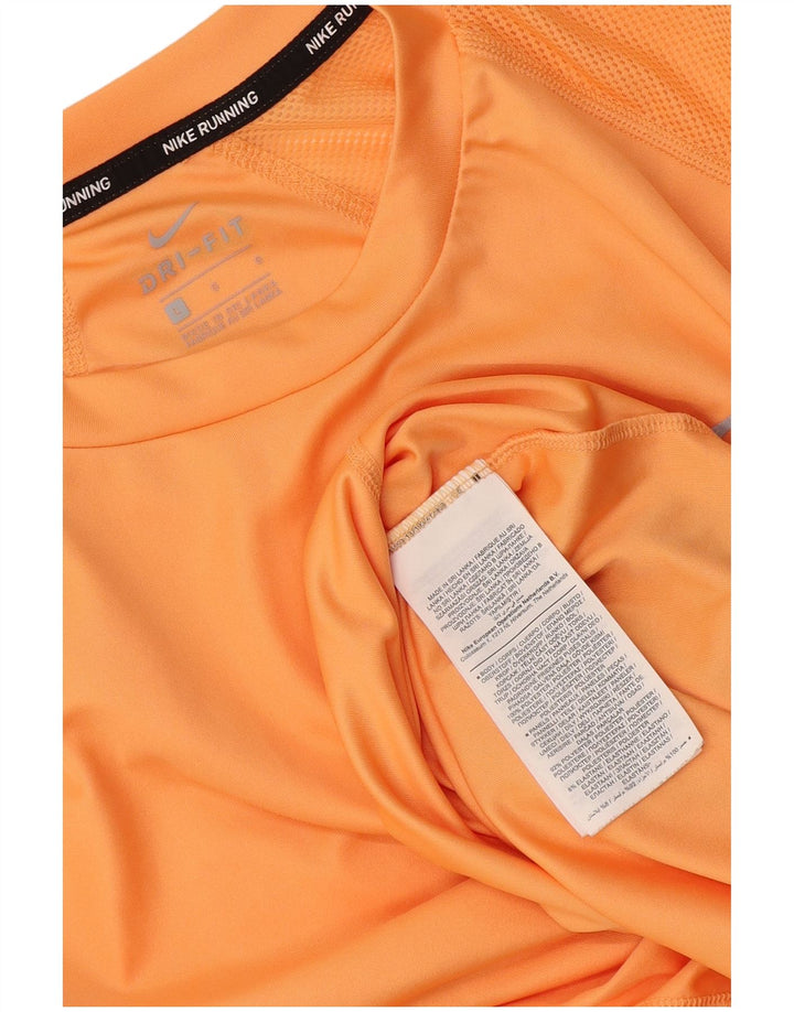 Nike Herren Dri Fit T-Shirt Top Large Orange Polyester