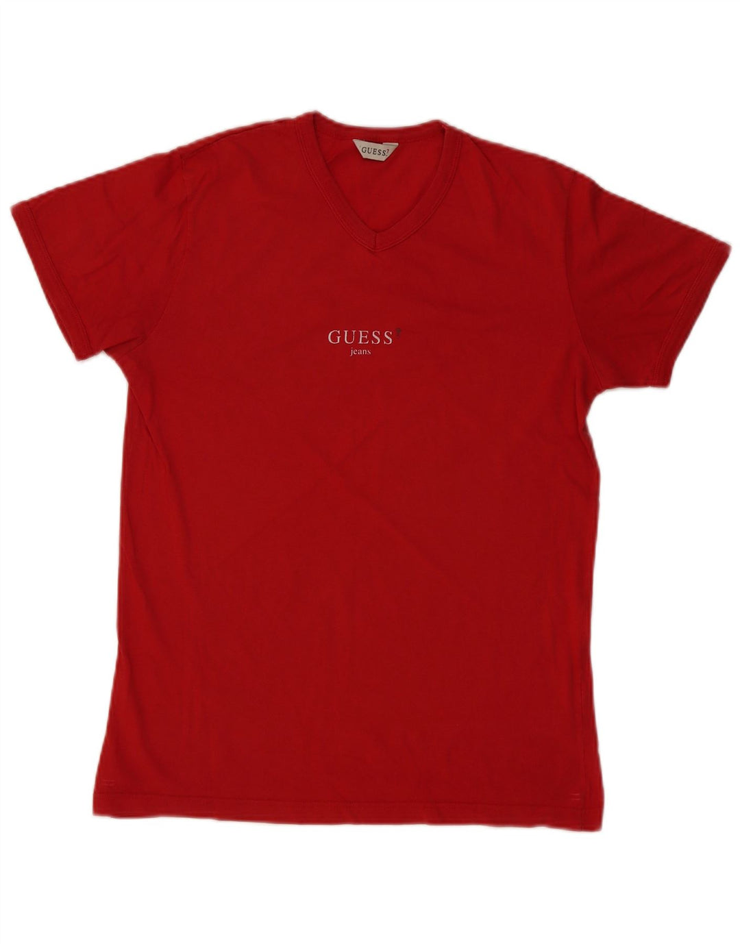 Guess Grafik-T-Shirt-Oberteil für Damen, UK 14, Größe L, Rot