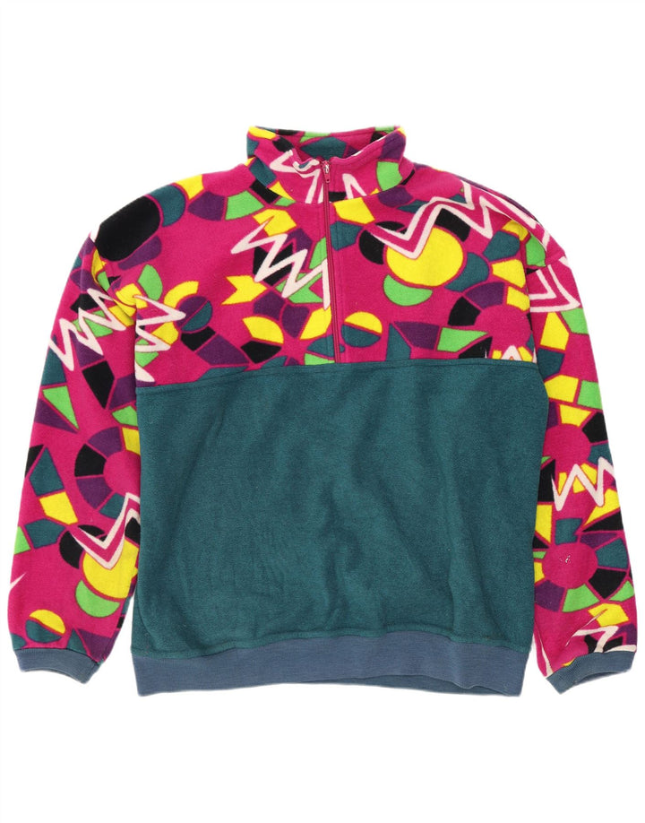 Conte of Florence Herren-Fleecepullover, mittelgroß, mehrfarbig, geometrisch