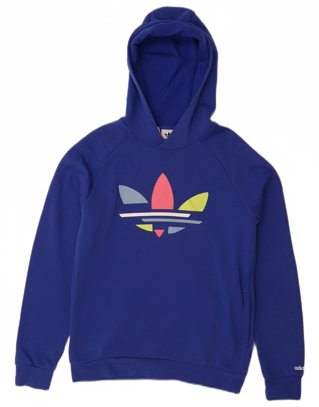 ADIDAS Kapuzenpullover mit Grafik für Mädchen, 11–12 Jahre, blaue Baumwolle