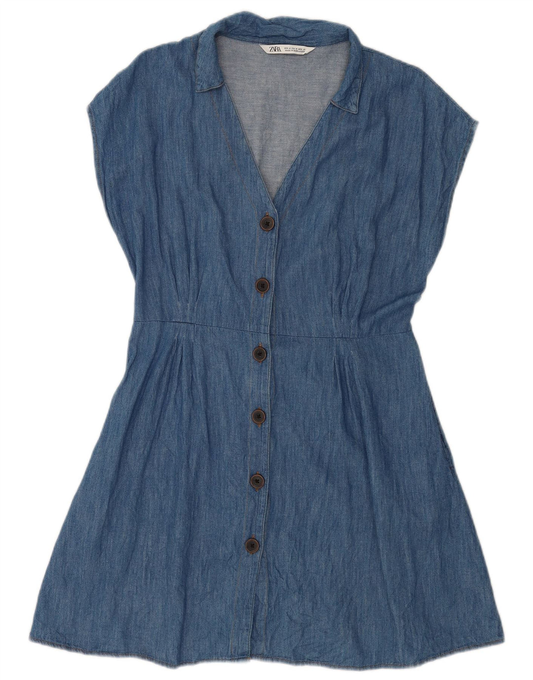 Zara Damen Jeanskleid UK 14 Mittelblau