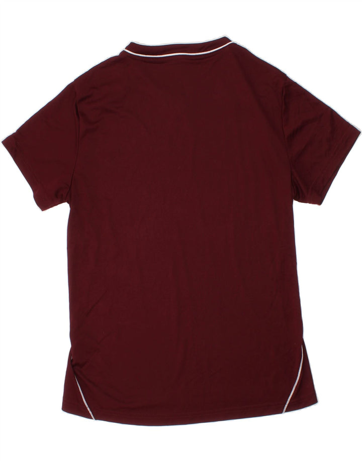 ADIDAS Womens Climacool T-Shirt Top UK 14 Medium  Maroon Polyester Vintage Adidas and Second-Hand Adidas from Messina Hembry 