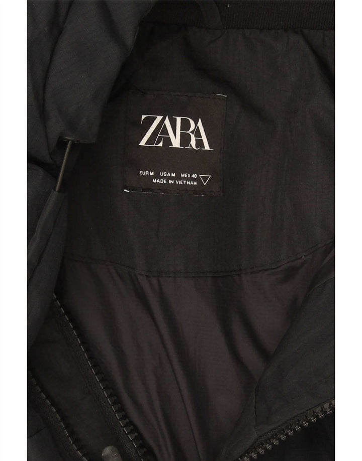 Zara Herren-Jacke mit Kapuze, gepolstert, UK 38, Mittelschwarz, Polyester