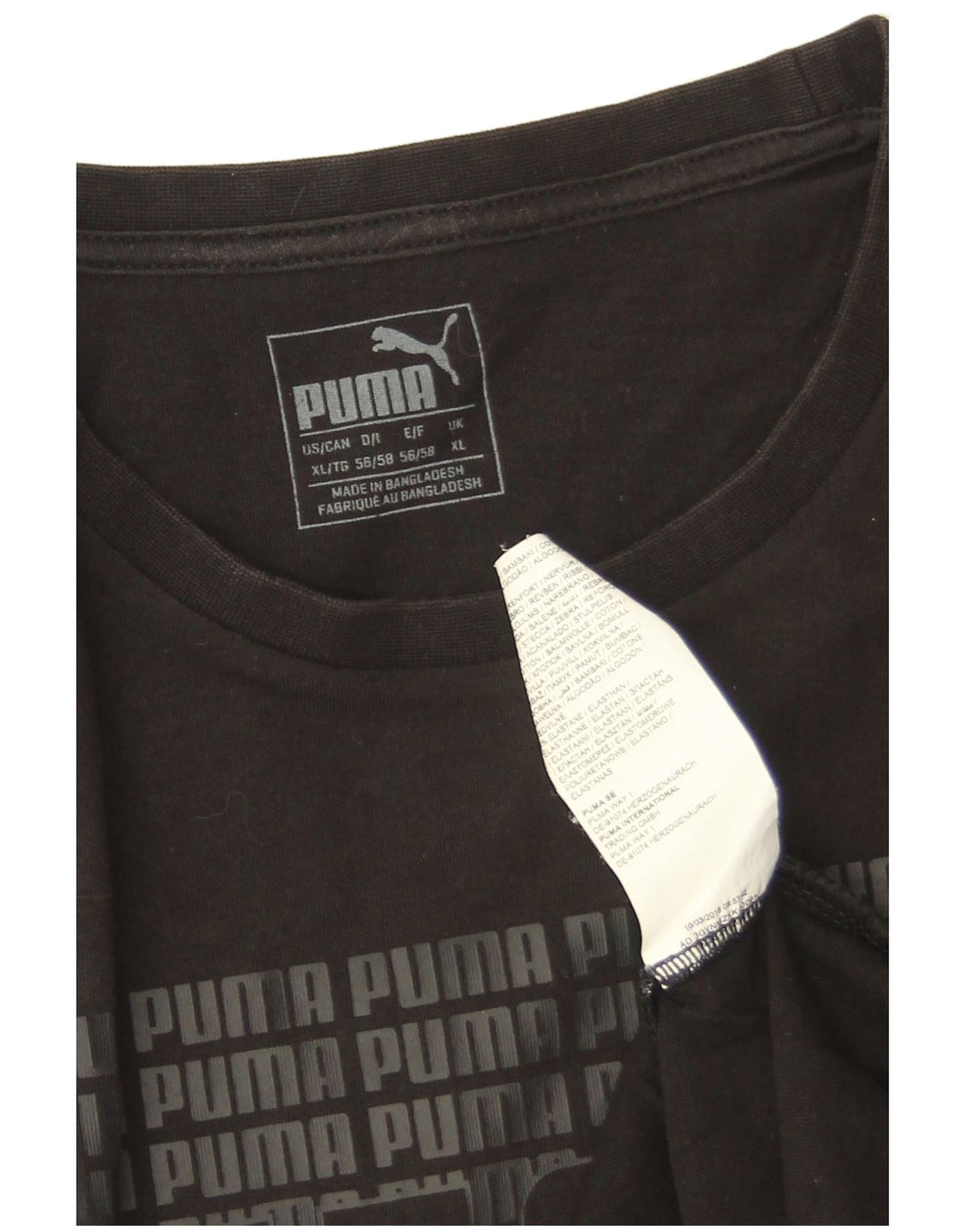 Puma Herren Grafik T-Shirt Top XL Schwarz Baumwolle