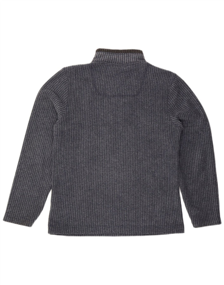 Weird Fish Herren-Fleecepullover mit Reißverschluss am Hals, Größe S, Marineblau, Polyester