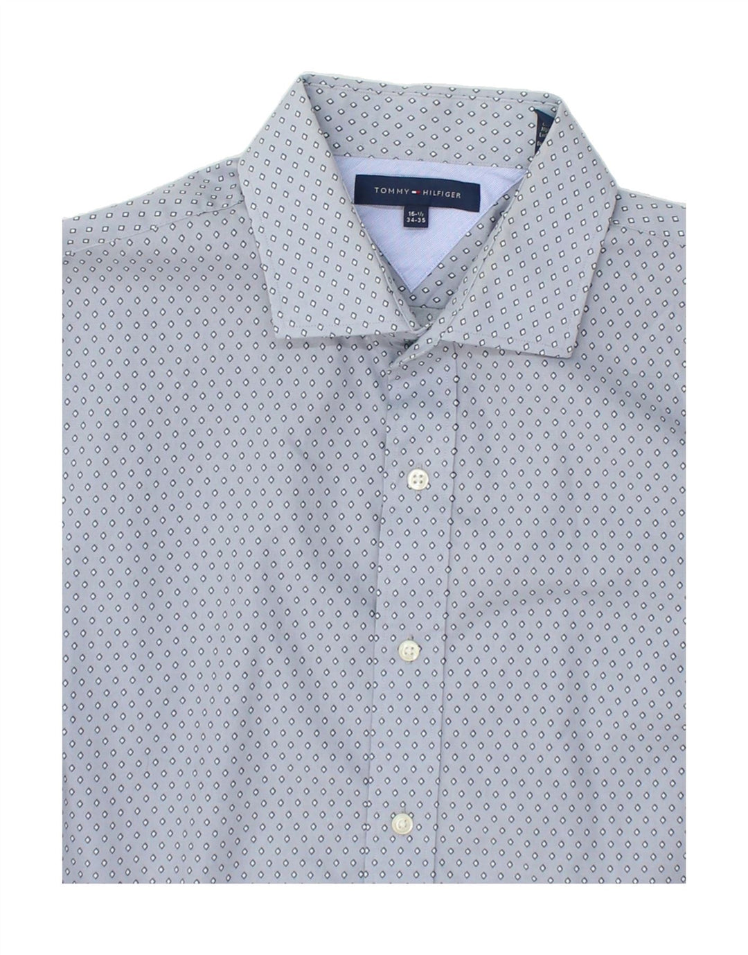 TOMMY HILFIGER Mens Shirt Size 16 1/2 Large Blue Argyle/Diamond Cotton Vintage Tommy Hilfiger and Second-Hand Tommy Hilfiger from Messina Hembry 