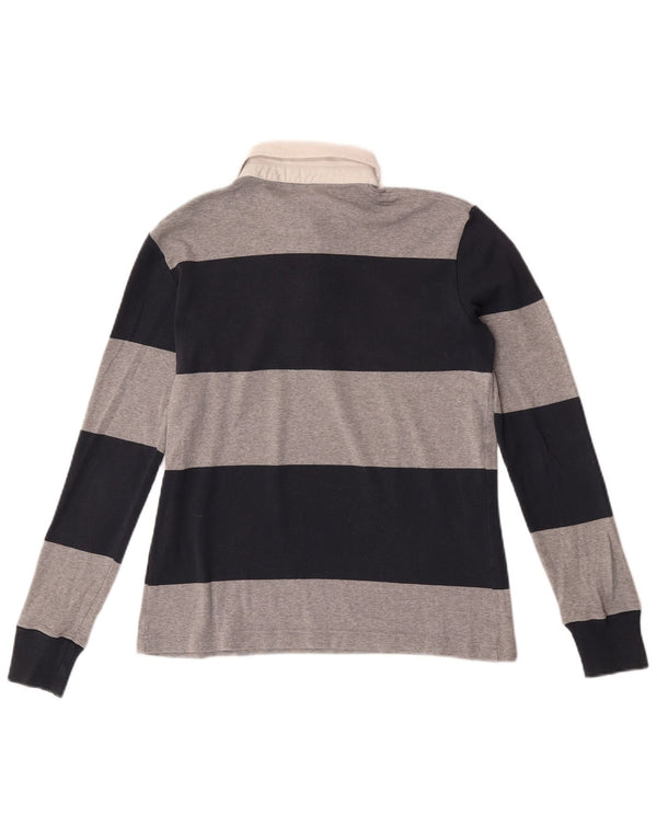 Lacoste Damen Rugby-Poloshirt Größe 38 Mittel Marineblau gestreift