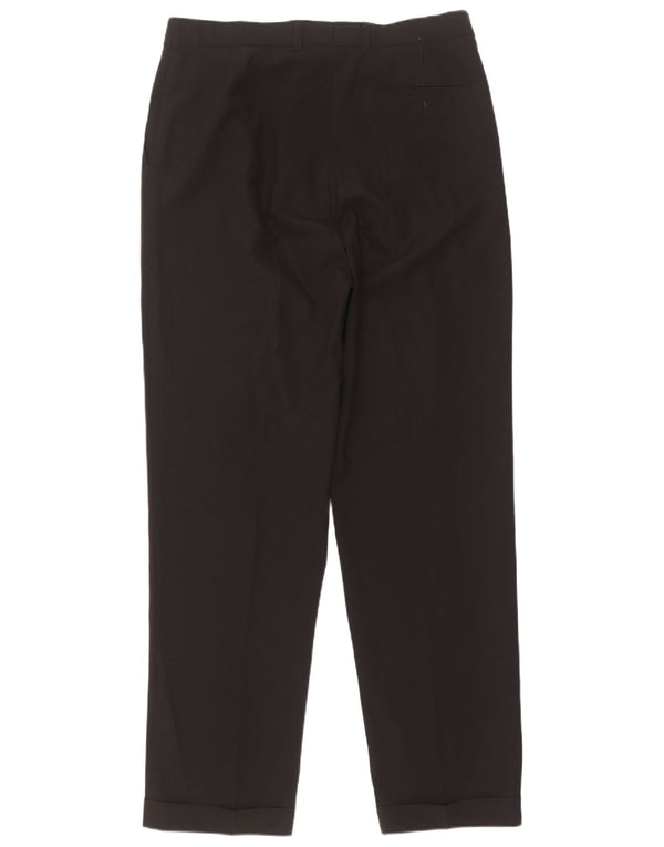 Marks & Spencer Herren-Anzughose mit Pegged-Anzug, W34, L33, schwarzes Polyester