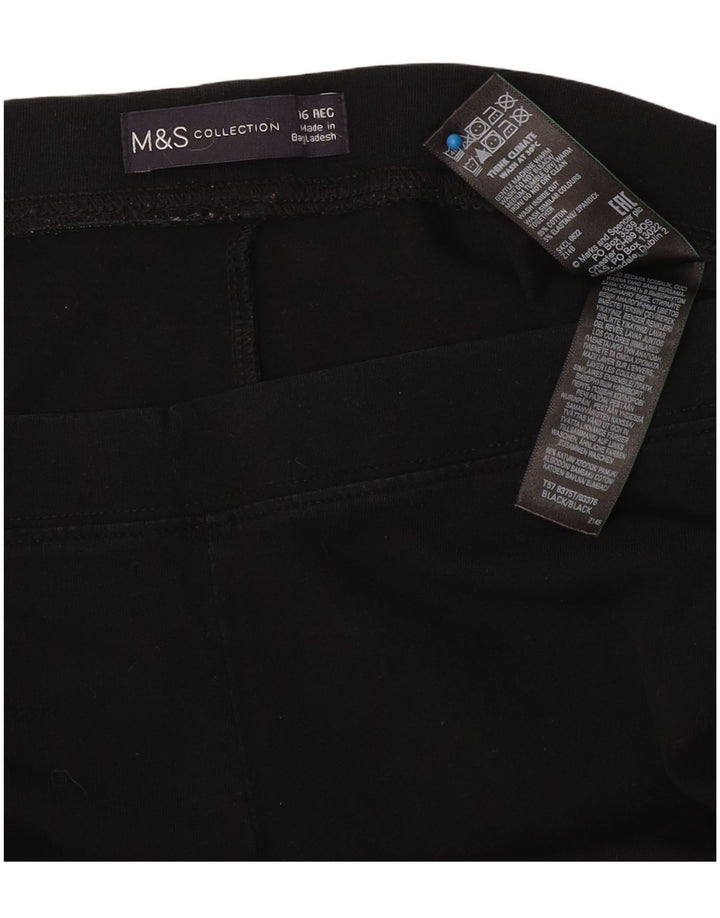 Marks & Spencer Damen Leggings UK 16 Große schwarze Baumwolle