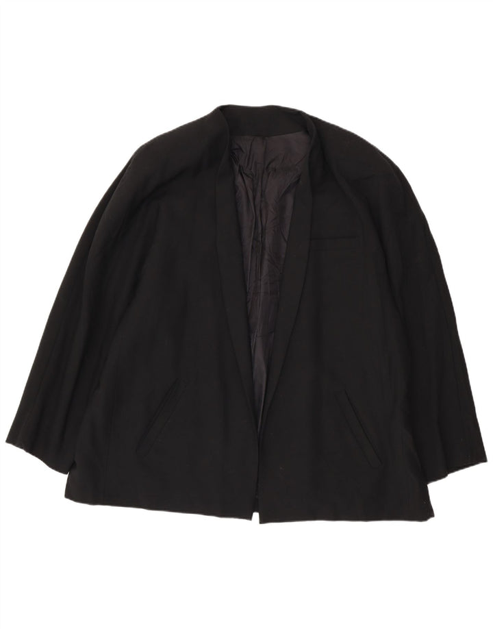 Marina Rinaldi Damen offene übergroße Blazerjacke Größe 31 XL Schwarz