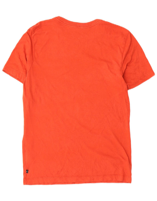 Nike Herren Dri Fit Graphic T-Shirt Top Small Orange Baumwolle