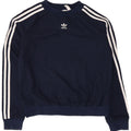 Adidas Herren Crop Sweatshirt Pullover UK 8 Small Marineblau Polyester