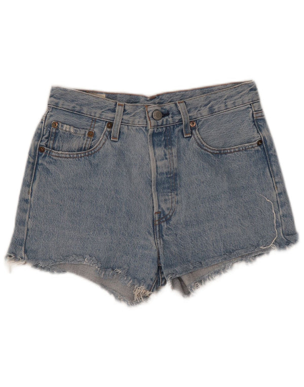 Levi's Damen 501 Distressed Denim Shorts W25 XS Blaue Baumwolle