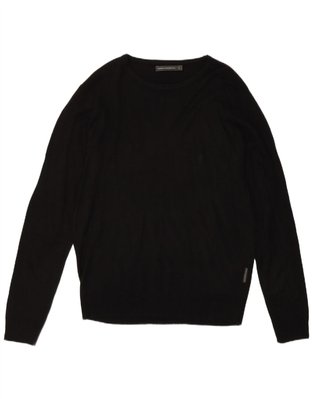 French Connection Herren-Pullover mit U-Boot-Ausschnitt, Mittelschwarzes Acryl