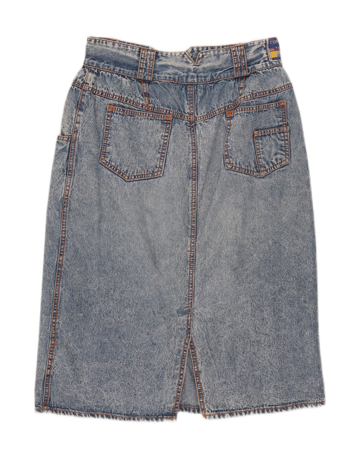 Vintage Damen Jeansrock IT 42 Medium W28 Blaue Baumwolle
