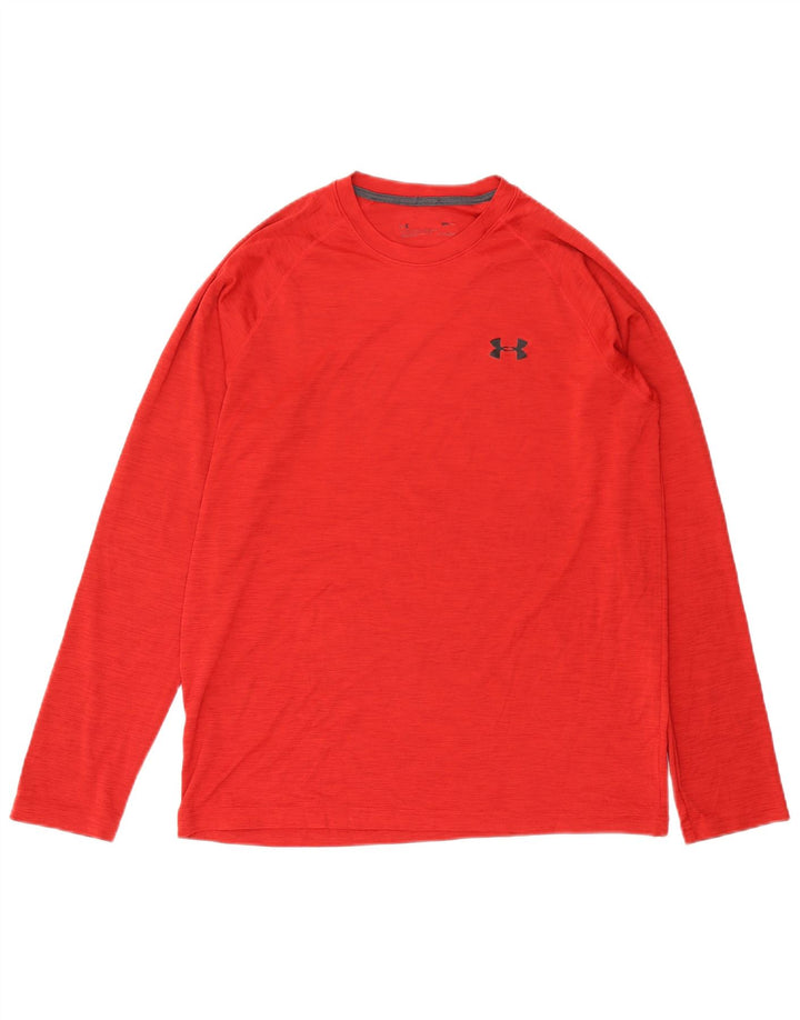 Under Armour Herren-Oberteil mit langen Ärmeln, mittelrot