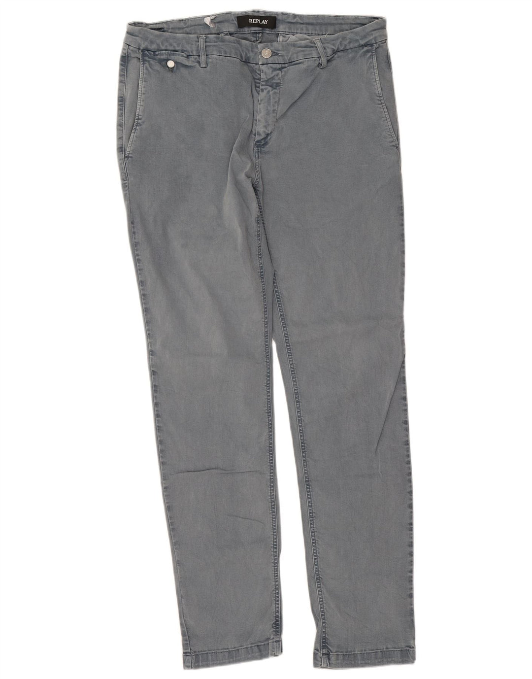 Replay Herren Slim Jeans W34 L32 Graue Baumwolle