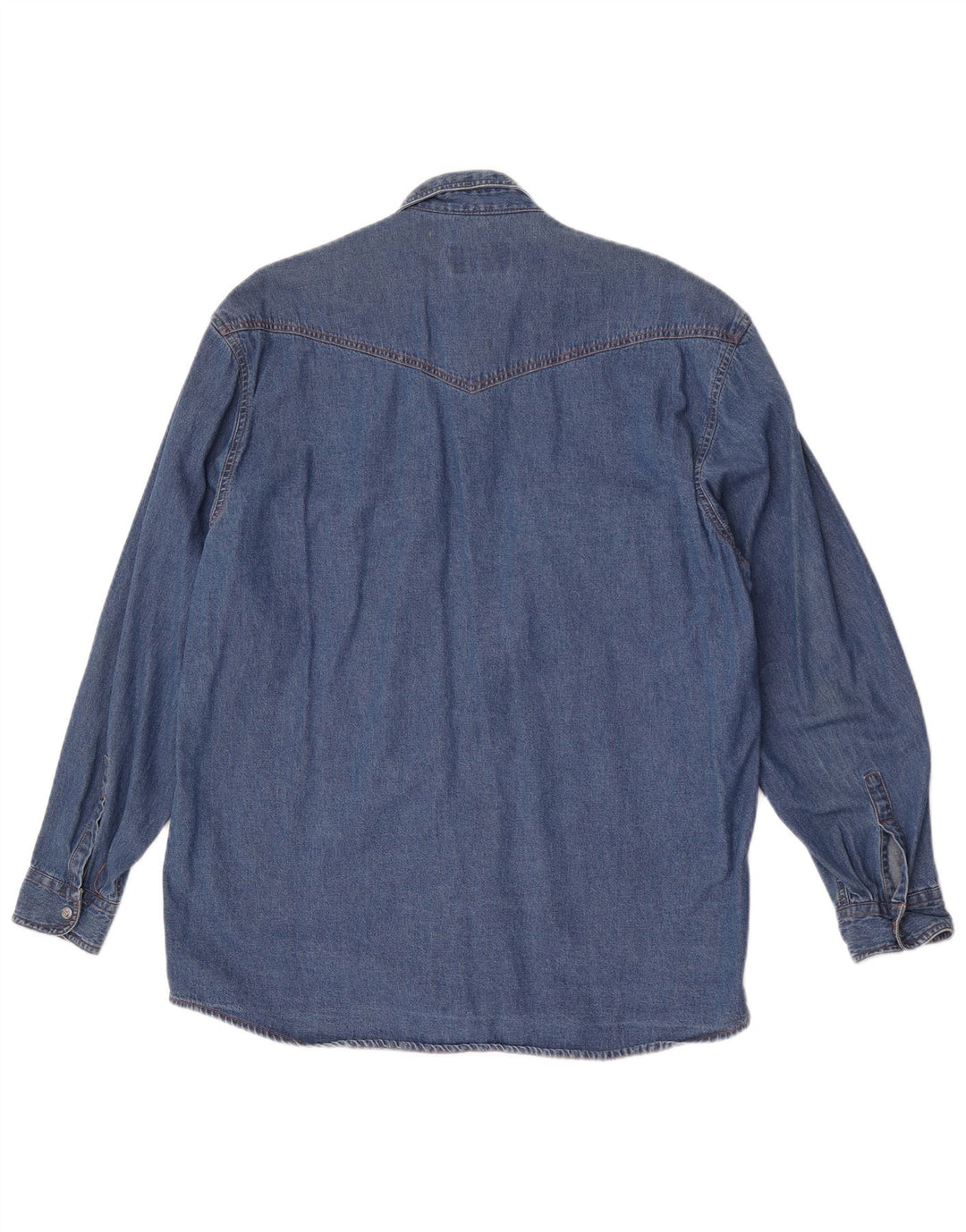 European Project Herren-Jeanshemd aus mittelblauer Baumwolle