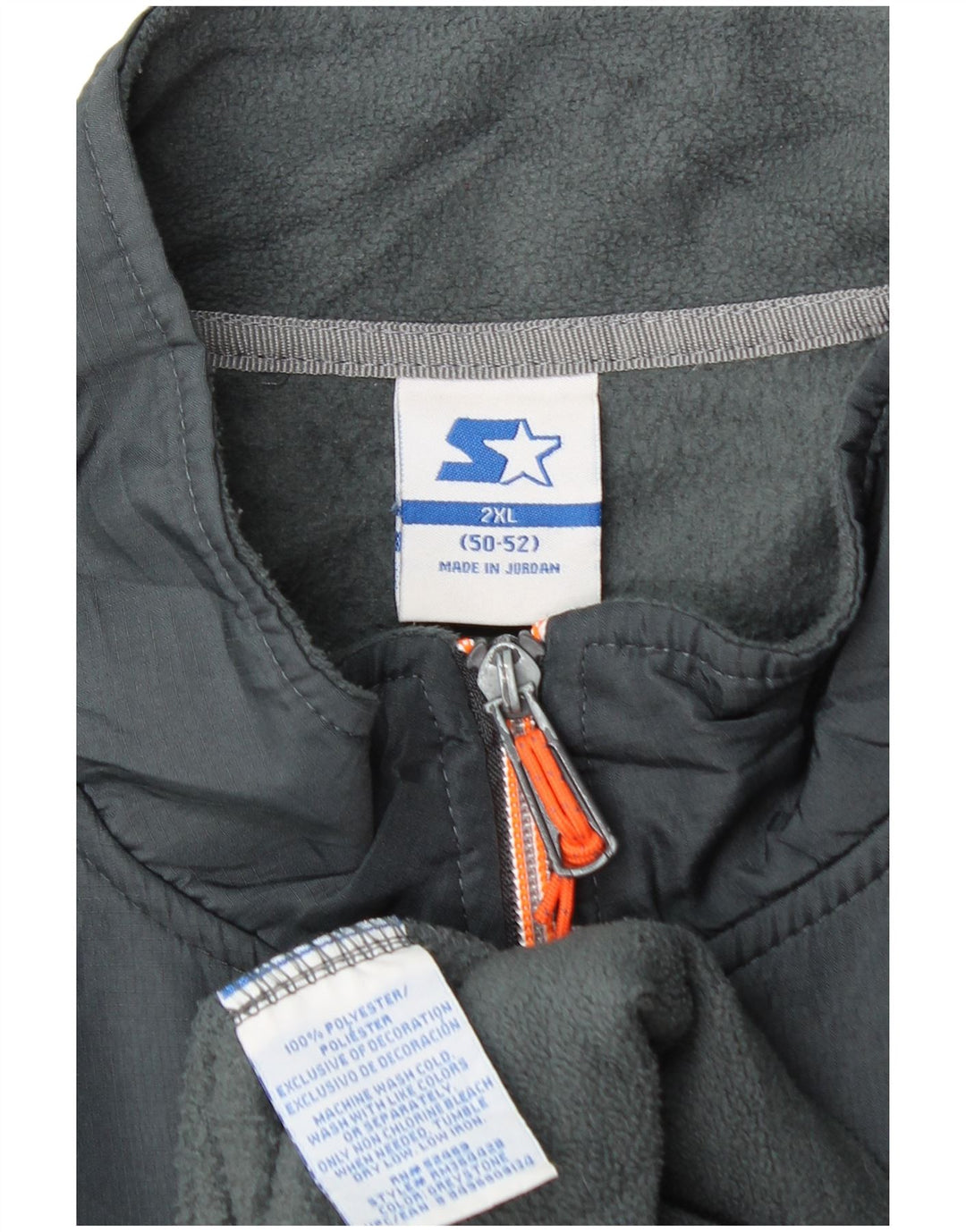 Starter Herren Fleecejacke UK 44 2XL Grau Polyester