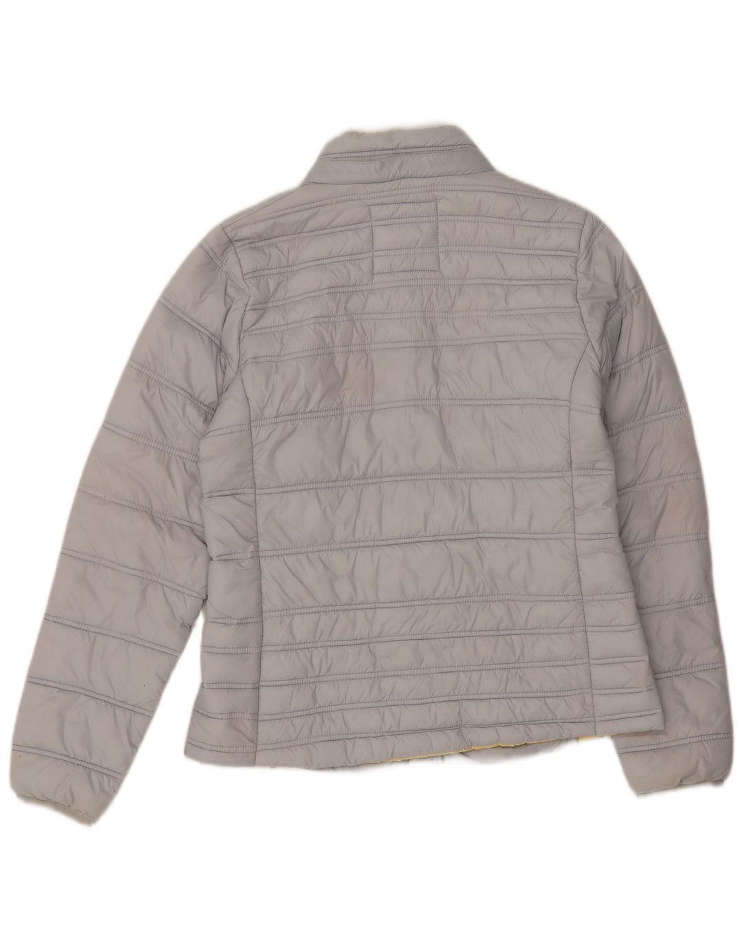 Crew Clothing Damen Wattierte Jacke UK 12 Mittelgraues Nylon
