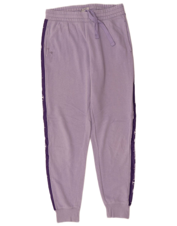 Champion Damen-Trainingshose, Jogginghose, UK 14, Mittelviolett, Farbblock
