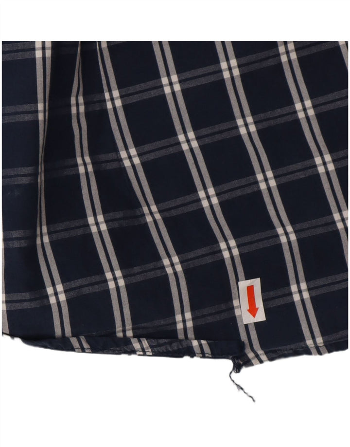 ESPRIT Herrenhemd XL, marineblau, kariert, Baumwolle