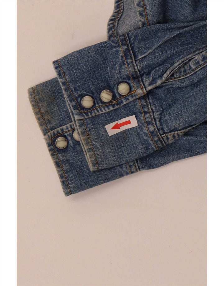 Lee Herren-Jeanshemd, groß, aus blauer Baumwolle