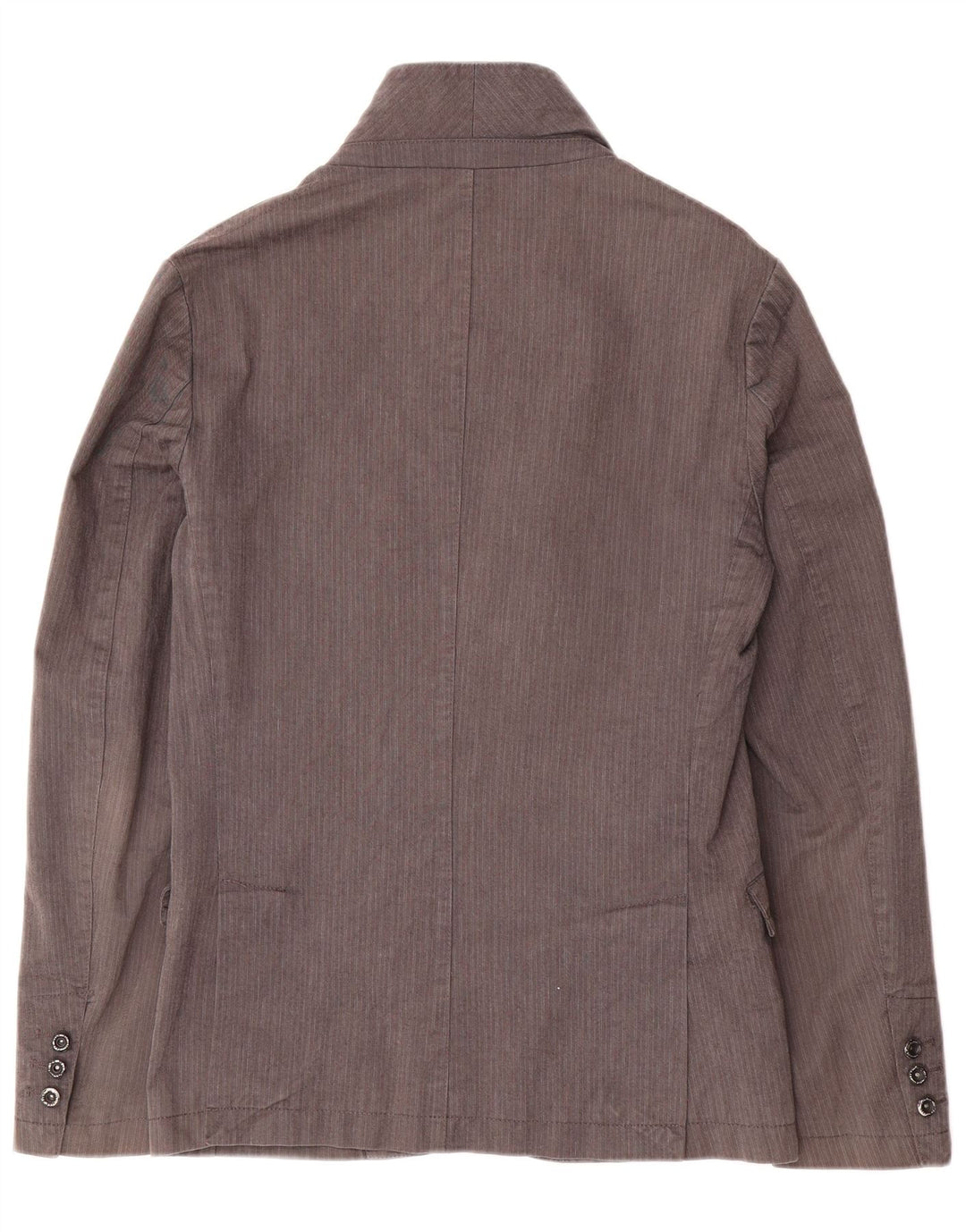 Zara Herren-Blazer mit 2 Knöpfen, Gr. 36, klein, graue Nadelstreifen-Baumwolle