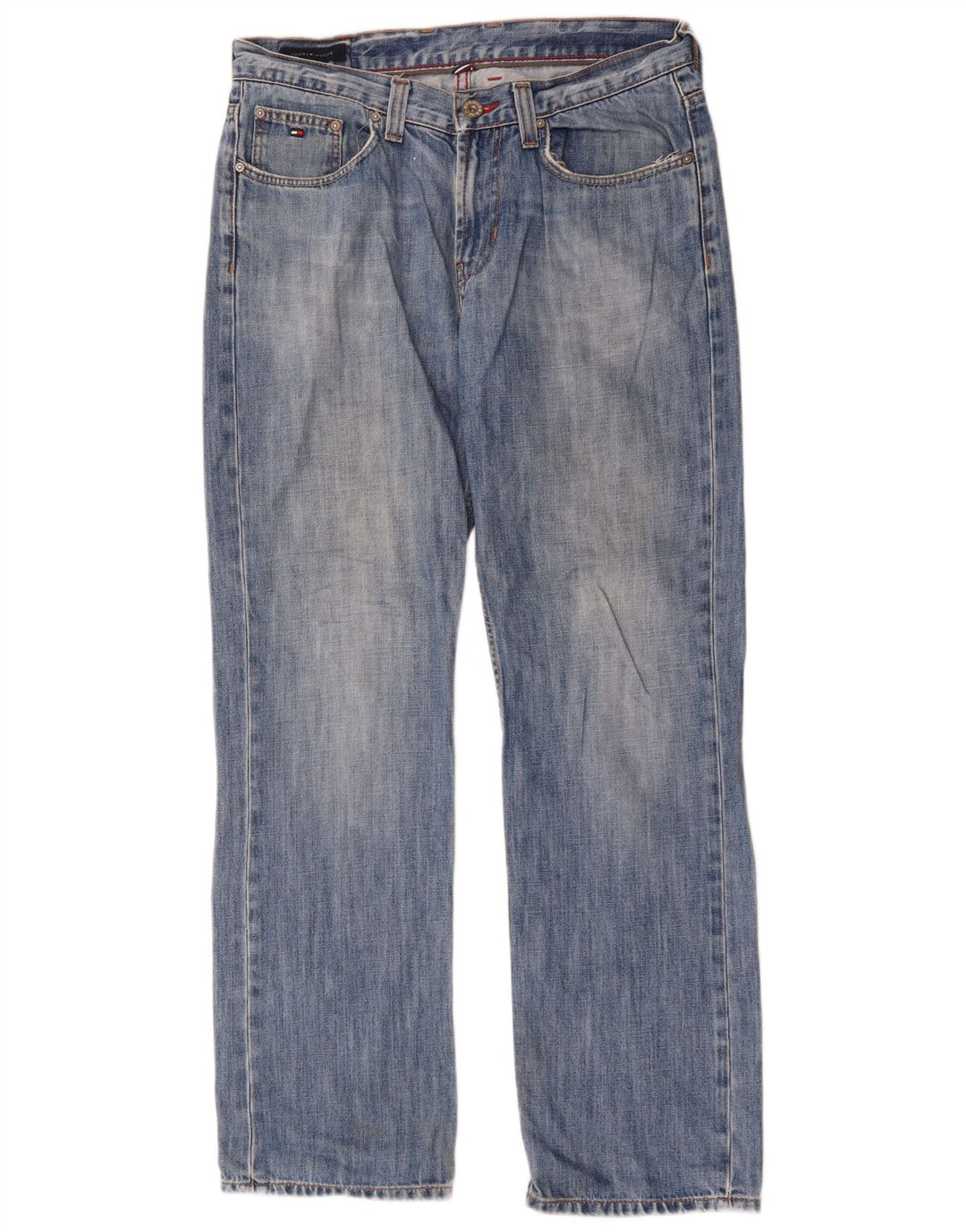 Tommy Hilfiger Herren Straight Jeans W32 L32 Blaue Baumwolle