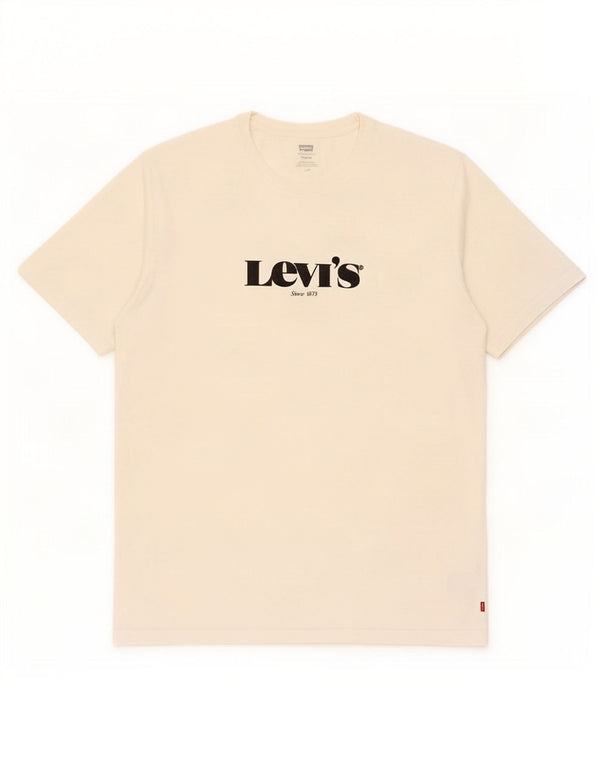 Levi's Herren Relaxed Graphic T-Shirt Top Large Weiß Baumwolle
