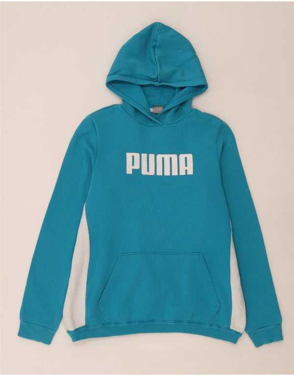 Puma Kapuzenpullover mit Grafik für Jungen, 15–16 Jahre, blaues Farbblockdesign